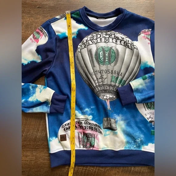 IMPERIOUS money balloons Benjamins crewneck sweatshirt crew streetwear skater M - Picture 10 of 12